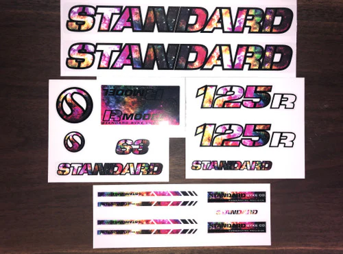 Standard byke 2000'S ERA 125R FRAME STICKER SET-GALAXIE