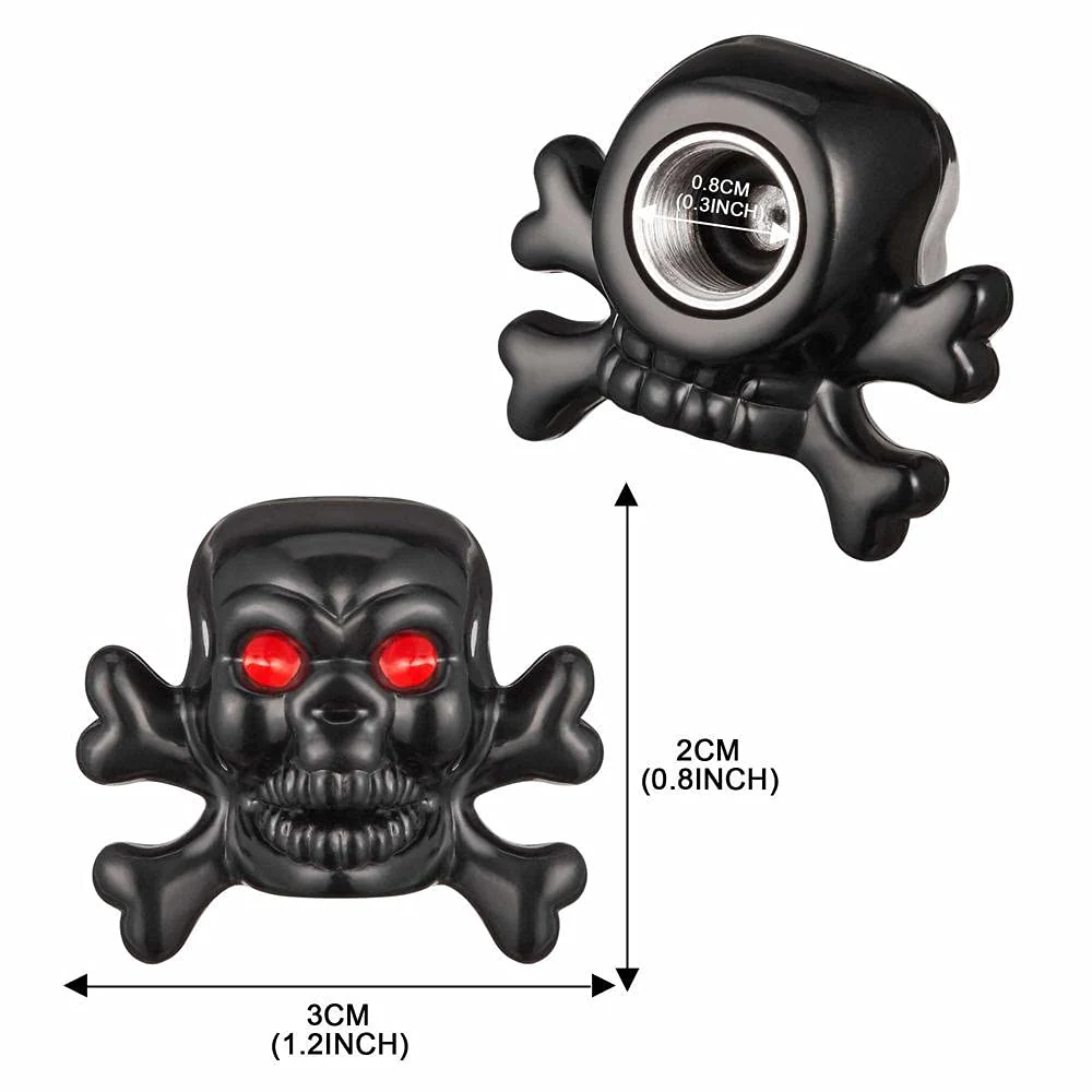 INNOVATIVE SPORTS VALVE CAPS CROSSBONES