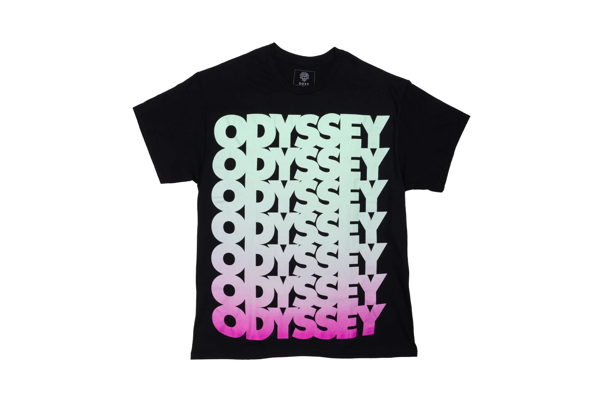 Odyssey Repeater Tee Black w/ Multicolor Ink