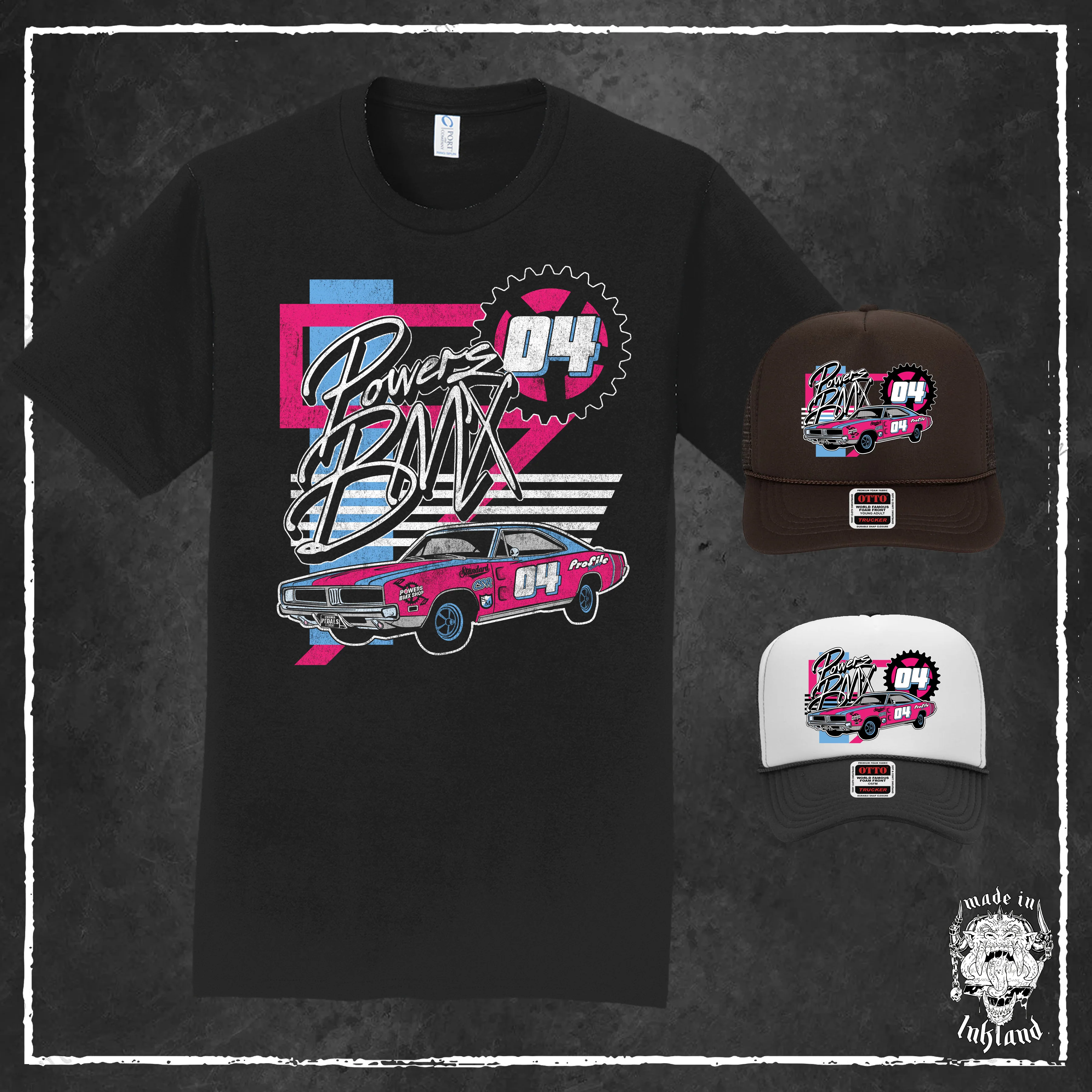 Powers bmx nascar shirt - Image 2