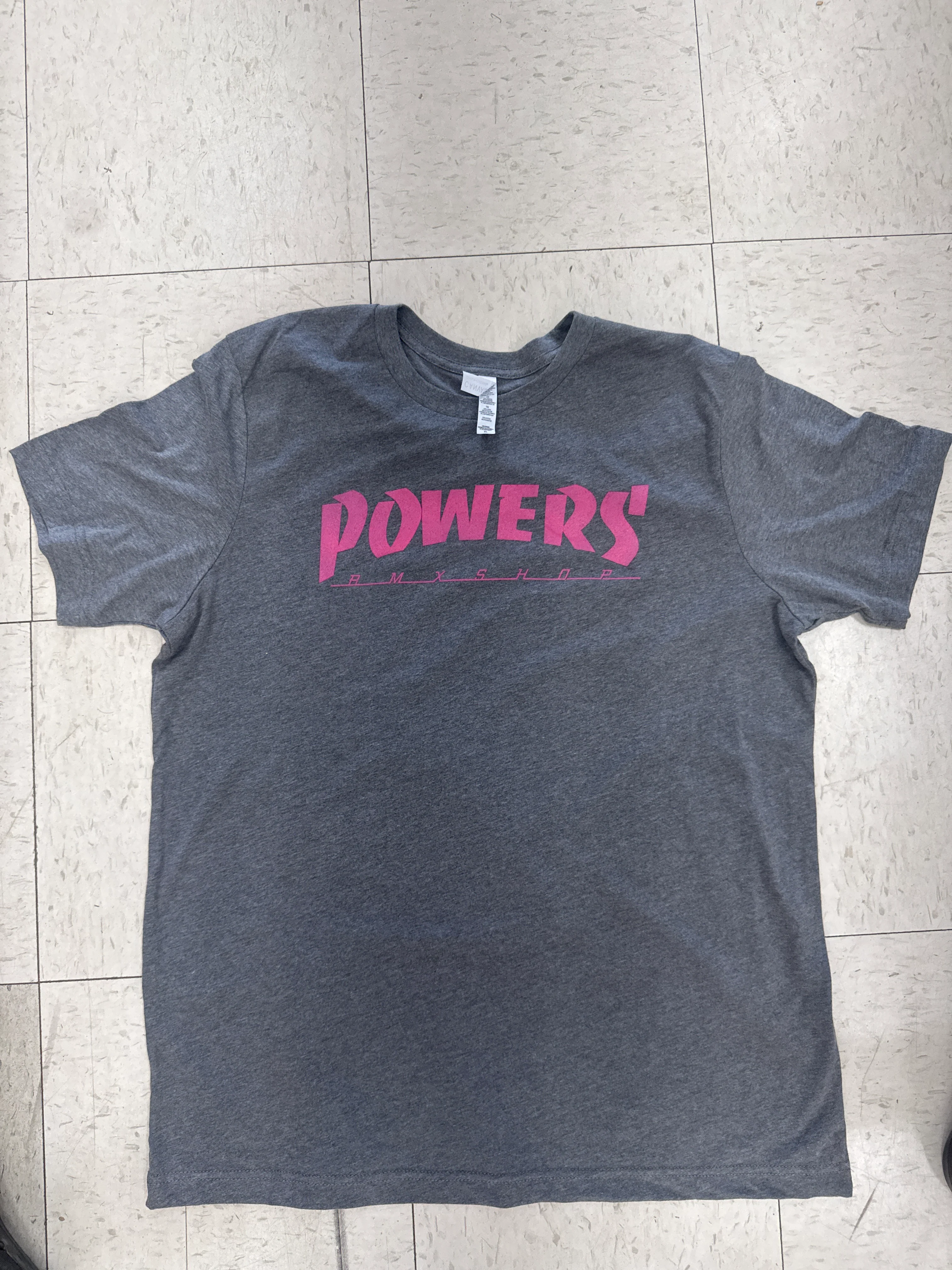 Powers bmx thrashed shirt grey/pink - Image 2