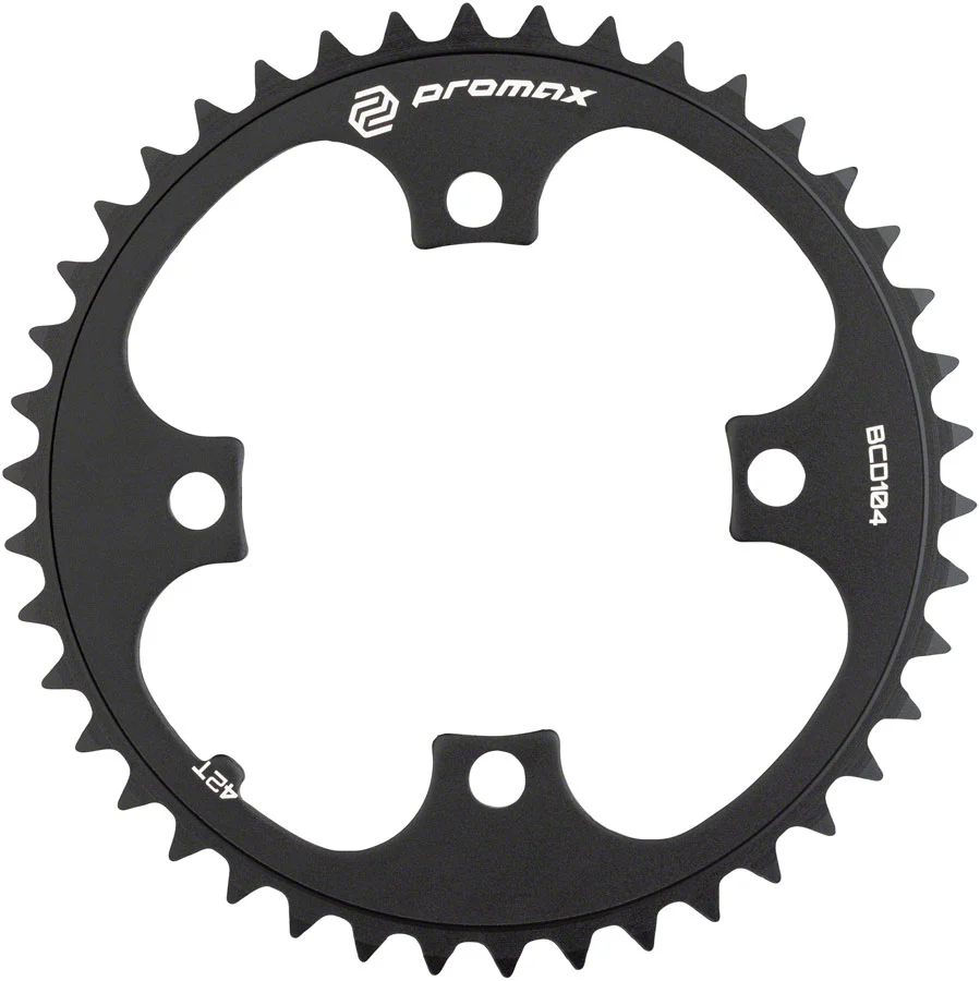 Promax 4-Bolt Chainring 104 BCD, Black - Image 3