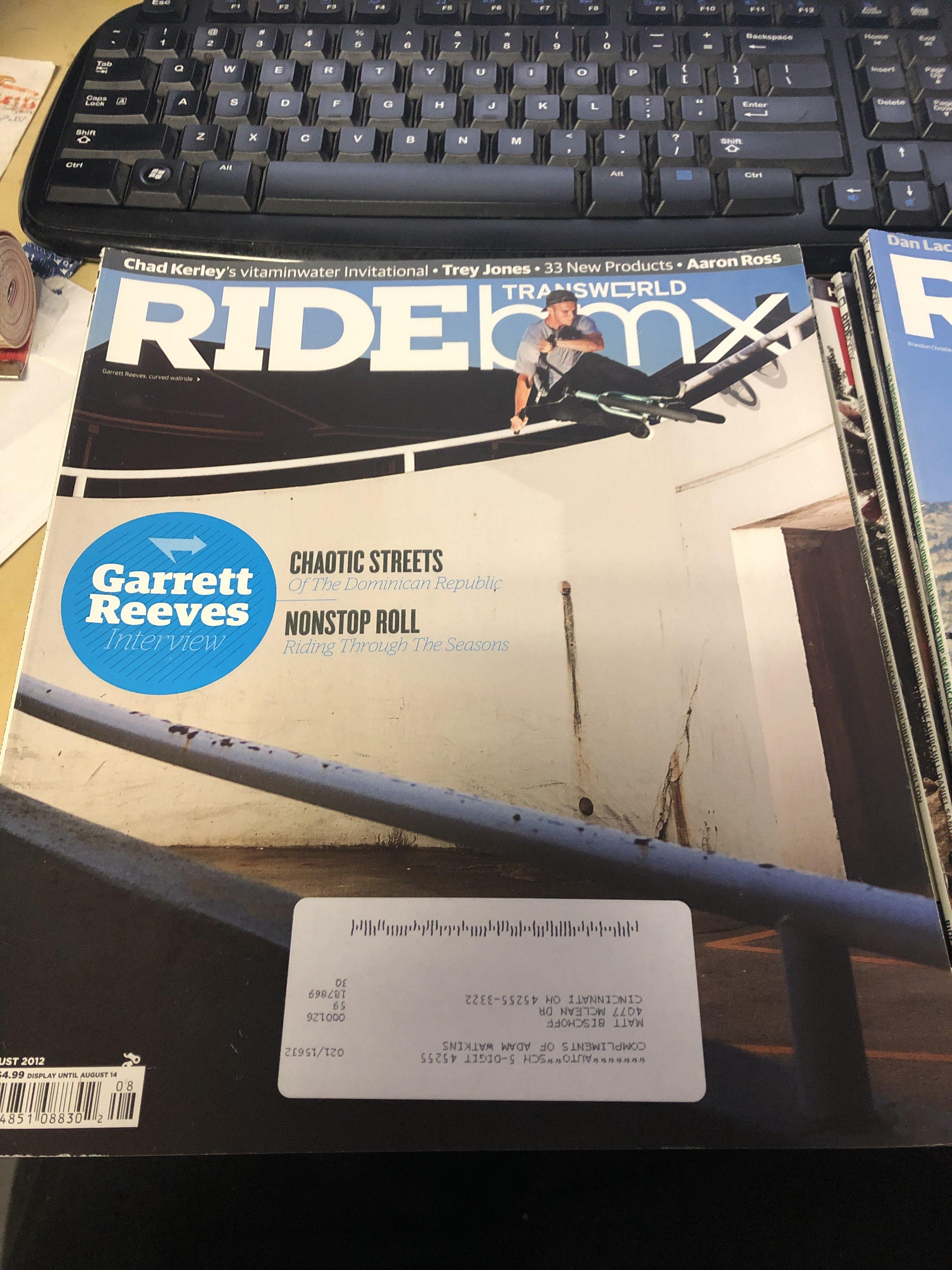 Ride BMX Magazine back issues 2012