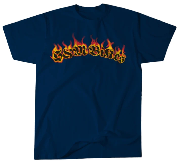 S&M OLD FLAMES TEE NAVY