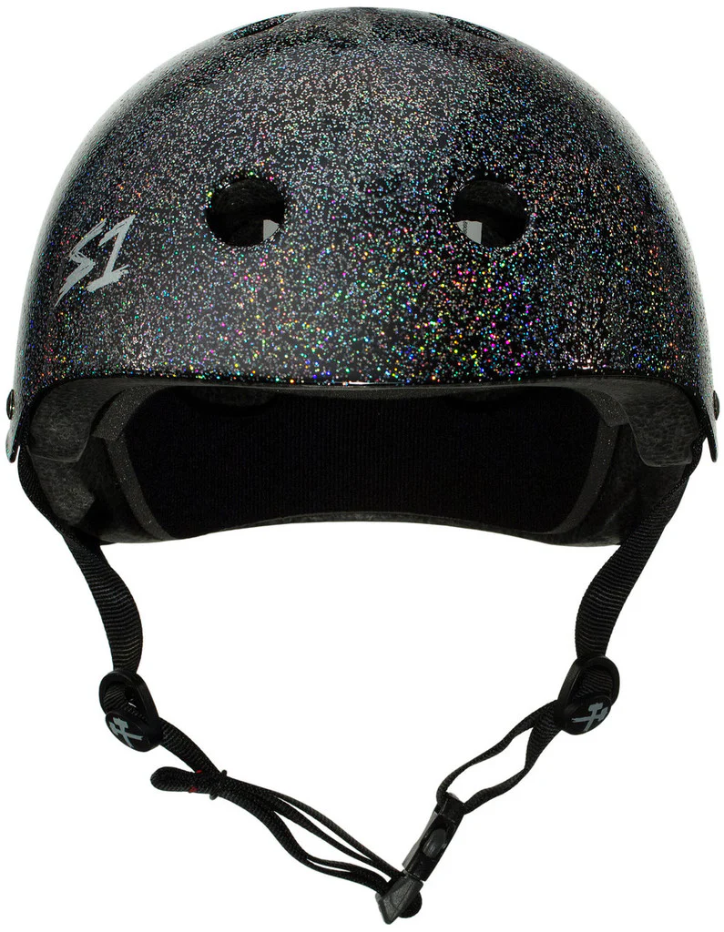 S1 Mega Lifer Helmet - Black Gloss Glitter - Image 2