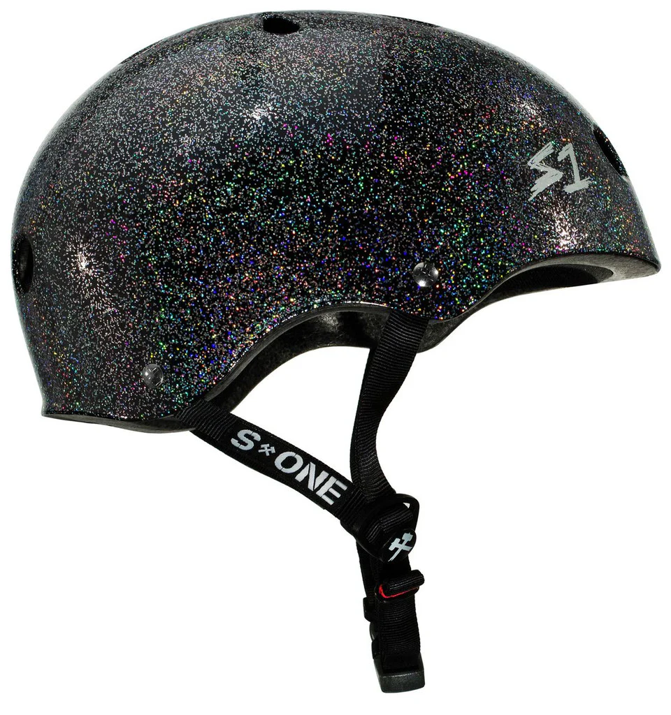 S1 Mega Lifer Helmet - Black Gloss Glitter - Image 3