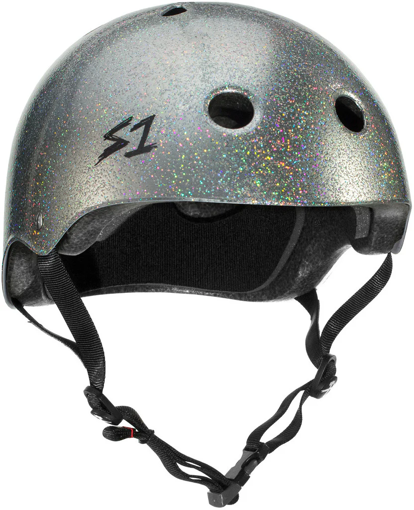 S1 Mega Lifer Helmet - Silver Gloss Glitter - Image 2