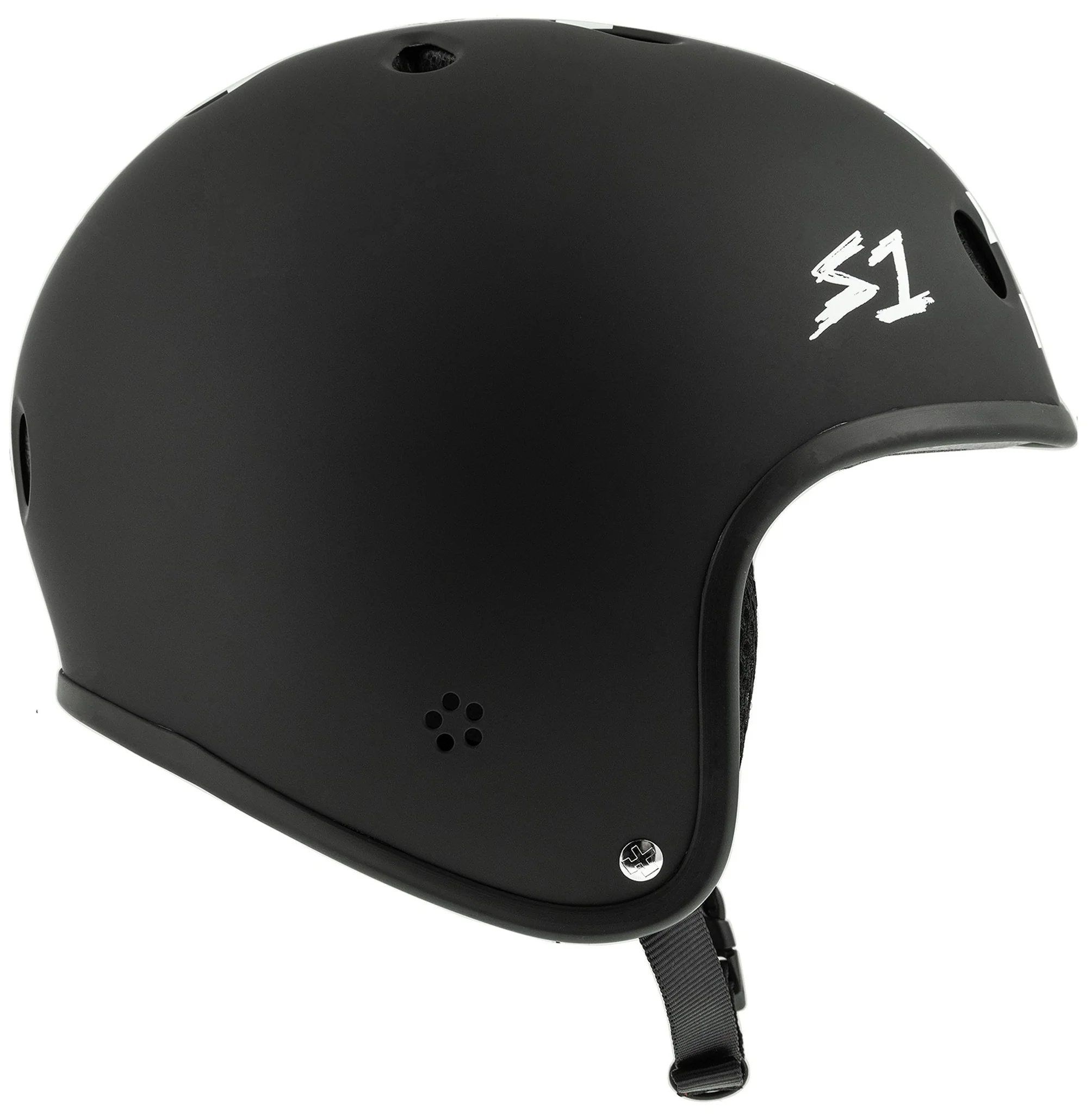 S1 Retro Lifer Helmet - Black Matte w White Checkers - Image 2