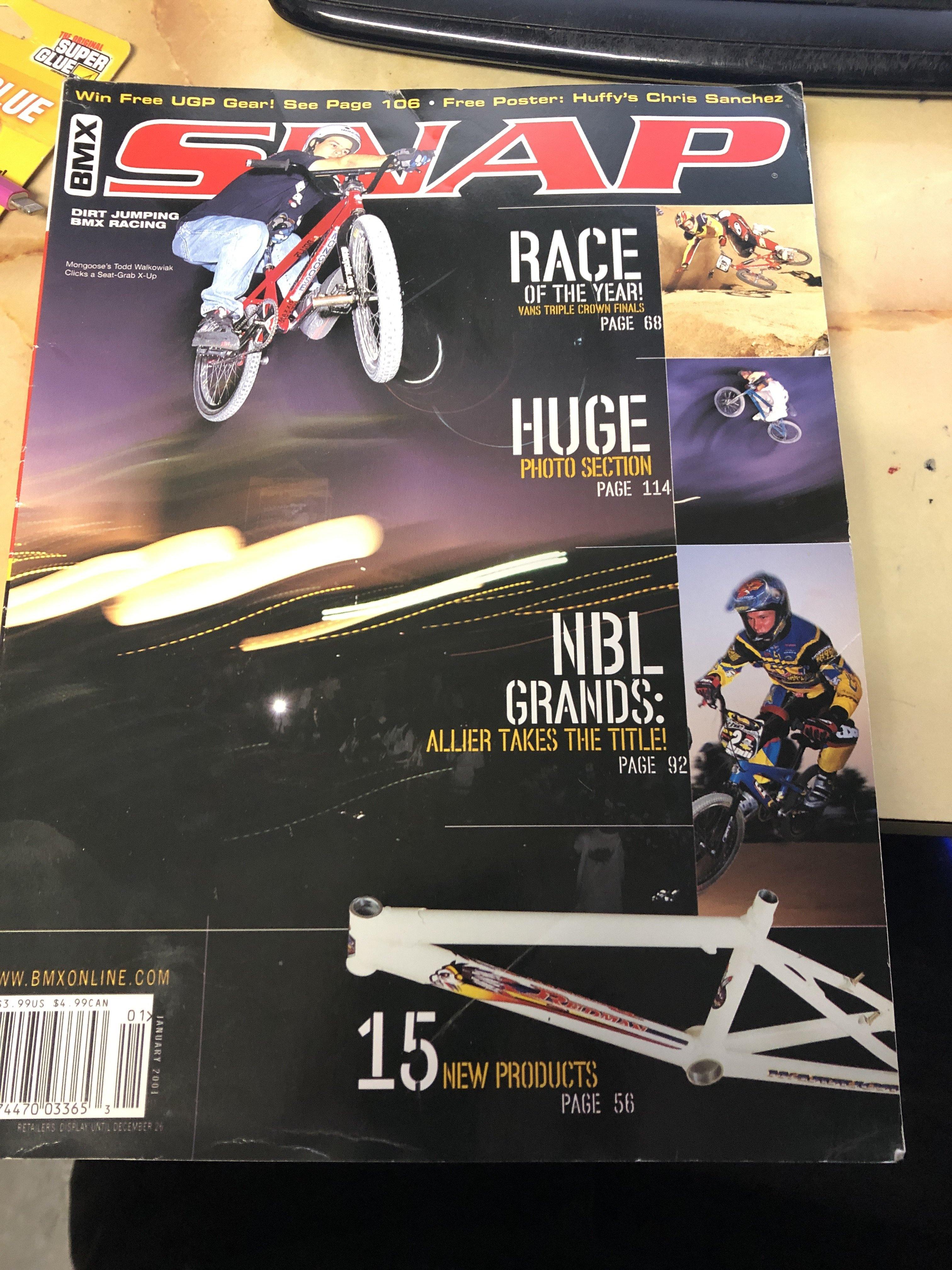Snap BMX Magazine back issues 2001