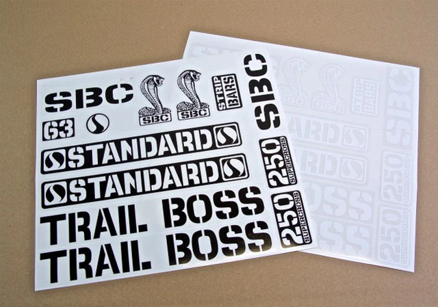 Standard Byke Trail boss OG sticker kit