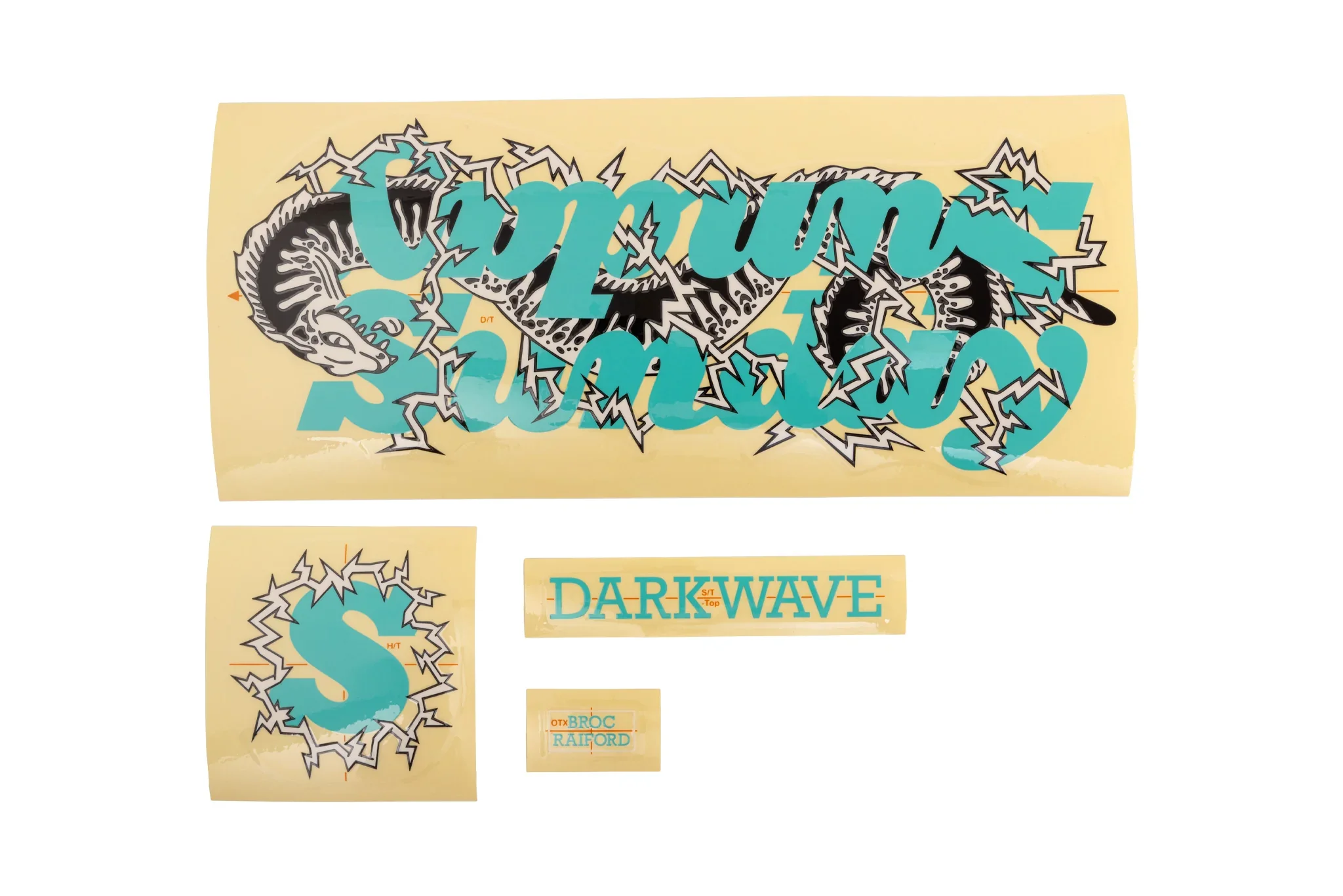 Sunday Darkwave Frame Sticker Kit Matte White/Green - Glow in the Dark