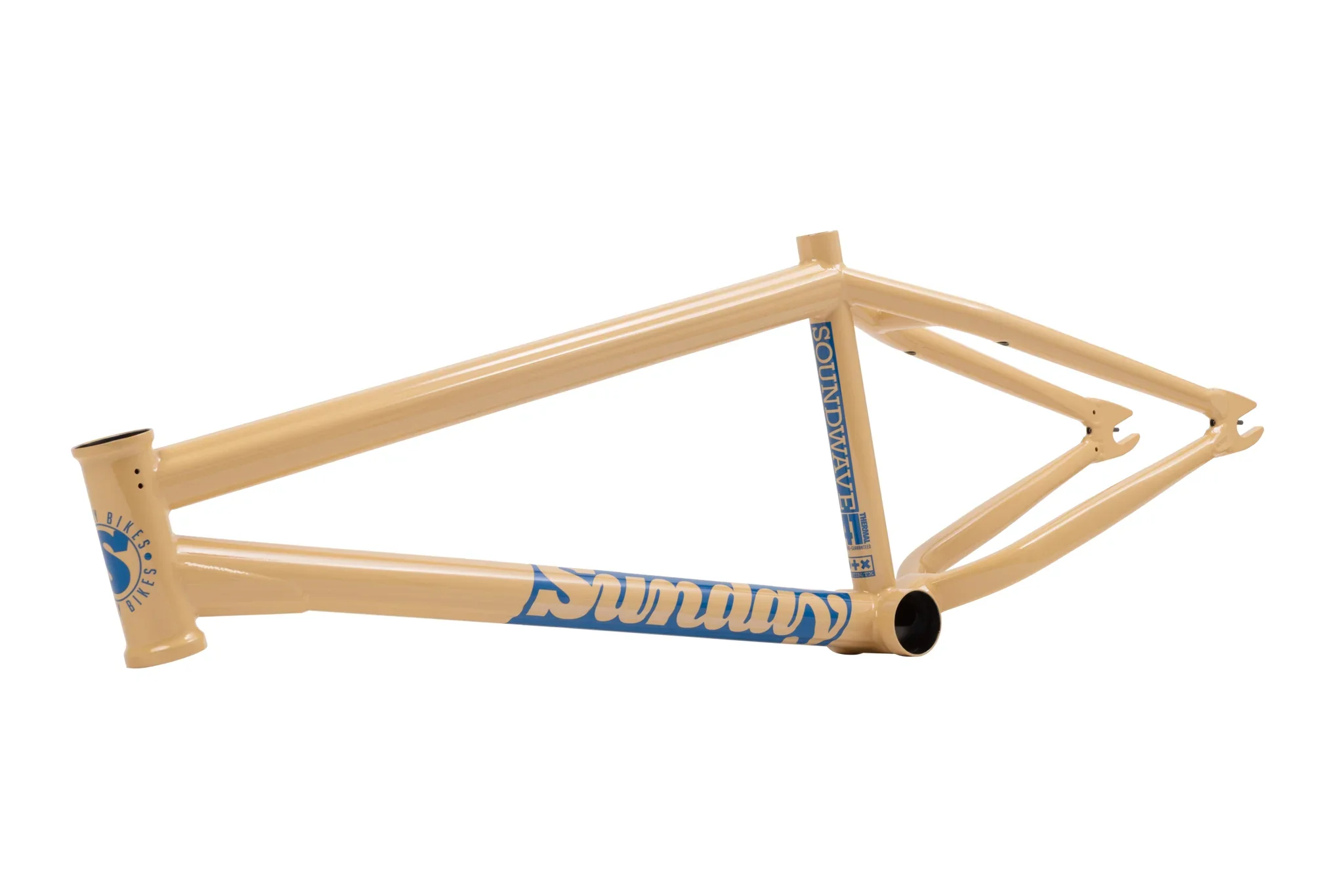 Sunday Soundwave v3 Frame Gloss Sand w/ Blue Stickers 20.75