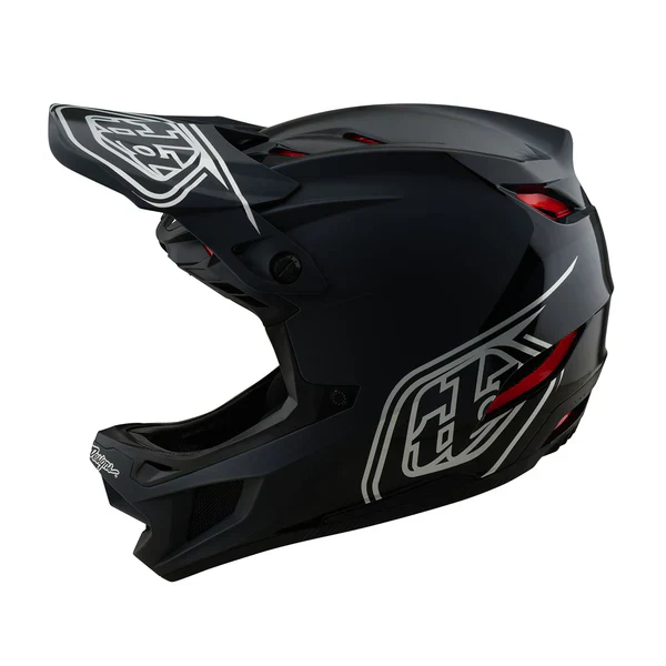Troy Lee Design D4 Composite Helmet Shadow Black - Image 3