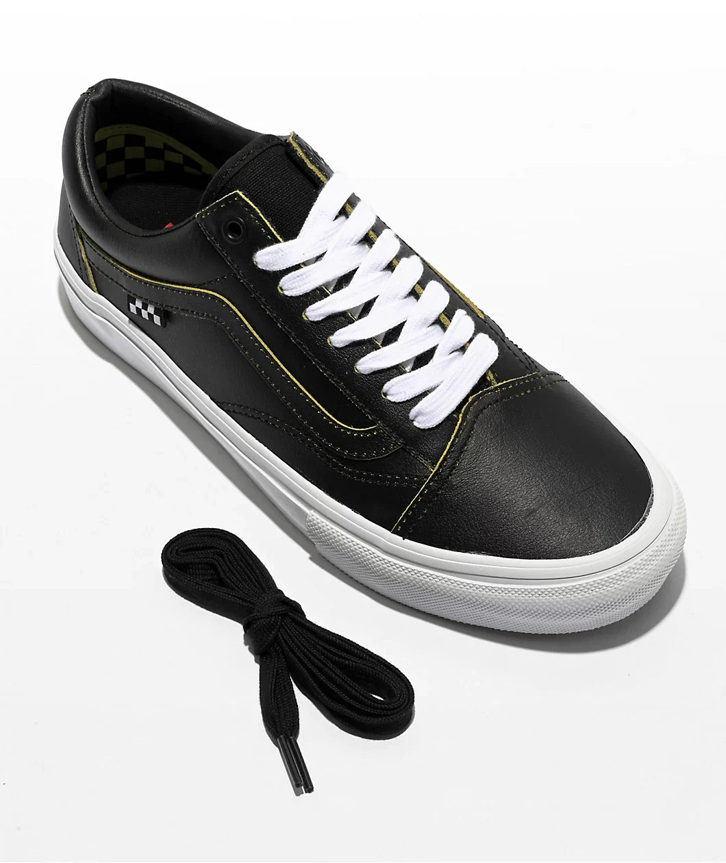 Vans Skate Old Skool Wearaway Black & Lime Skate Shoes - Image 3